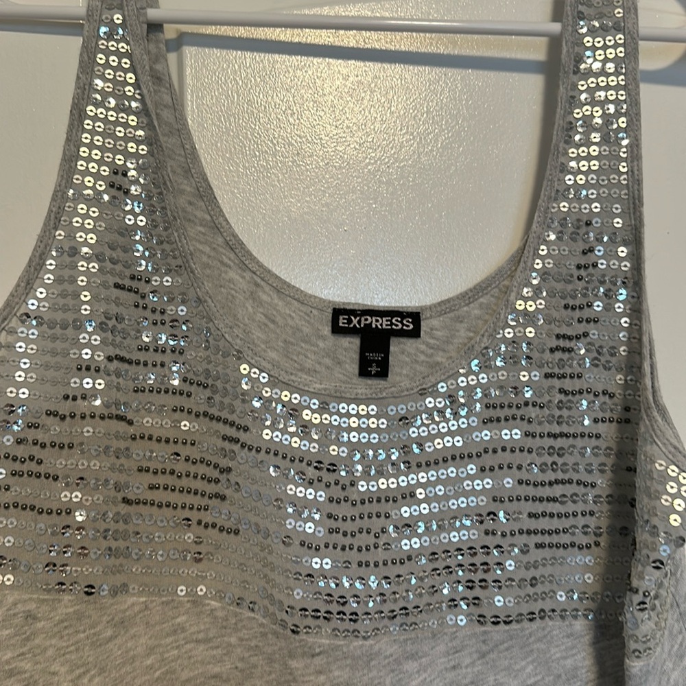 Express sequin tank top